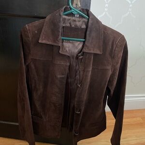 Wilsons Leather Dark Brown Suede Jacket